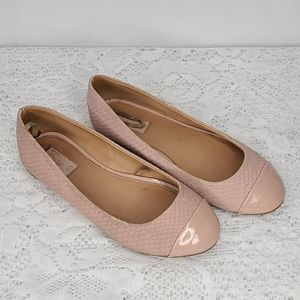 Zara girls pink blush slip on ballet flats sz 2 Y